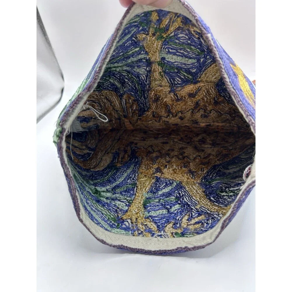 Handmade Rooster Chicken Teapot Cozy Cover Chainstitch Embroidery Crewel